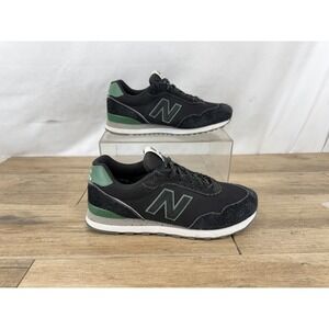 New Balance 515 Mens Black Green Suede Mesh Sneakers ML515GH3 Size 9.5 4E Wide